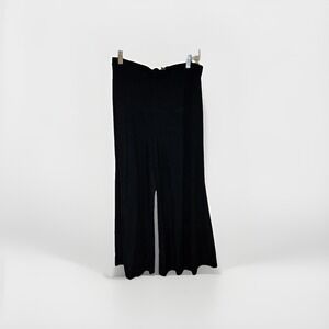 Rachel Comey Womens Pants 8 Burdan Ribbed Black Flare  Minimalist Knit USA Made